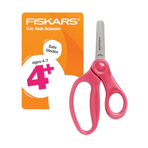 Fiskars 5" Kids Blunt-Tip Safety Scissors for Ages 4-7 - Pink