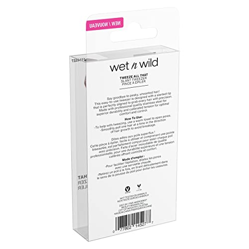 wet n wild Precision Eyebrow Tweezers Stainless Steel 2-Pack