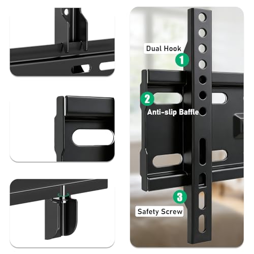 Universal Fixed TV Wall Mount for 12-43 Inch LED LCD Screens - Low Profile