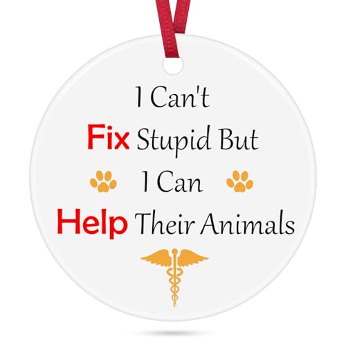Ceramic Christmas Ornament for Veterinarians & Vet Techs - Appreciation Gift
