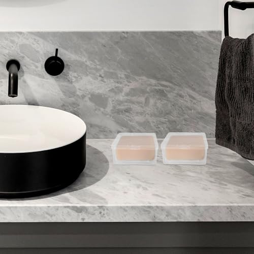 Vonpri Portable Soap Travel Case with Drain - Clear Square Soap Holder