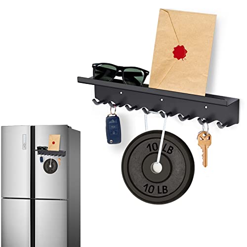 Volnamal Magnetic Key Holder with Mail Organizer & 8 Hooks