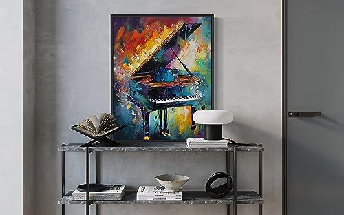 Colorful Abstract Piano Art Print - Unframed Wall Decor