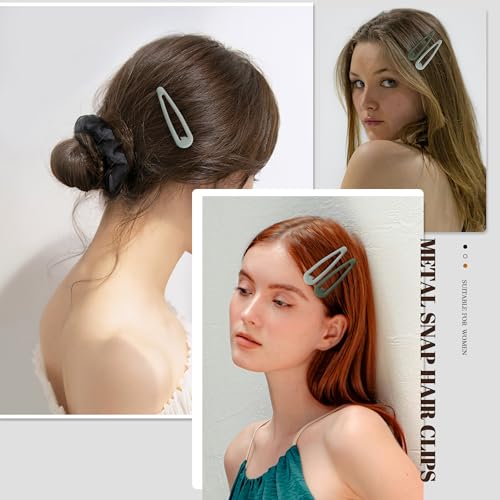 Cptots Metal Snap Hair Clips 12 PCS No Slip Hair Barrettes for Women