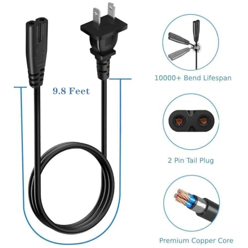 HUZUM 9.8 Feet Power Cord for Lift Chairs & Recliners