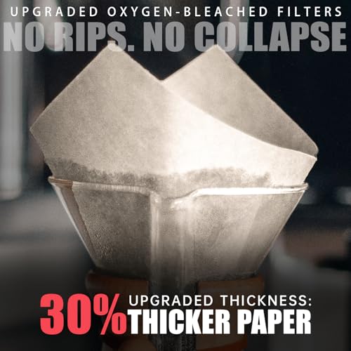 Brew Choice 50ct Pre-Folded White Cone Coffee Filters for Chemex Makers