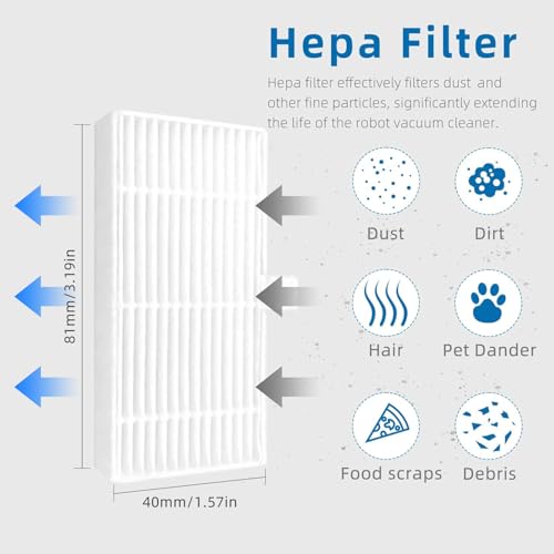 LVTENGAI BR151 Replacement Mop, Filter & Brush Set for Robot Vacuums - Blue & White