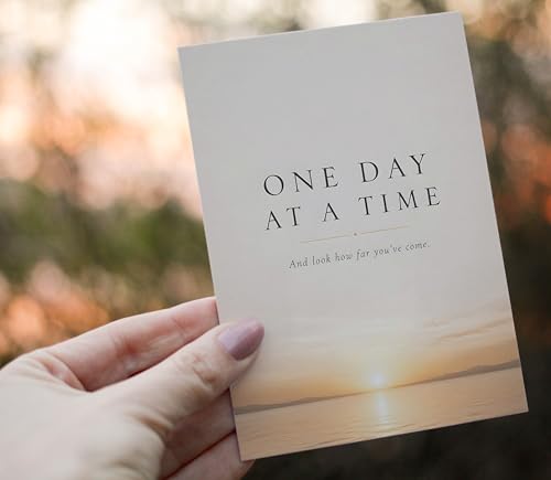 Inspirational Sobriety Card - One Day at a Time with Envelope