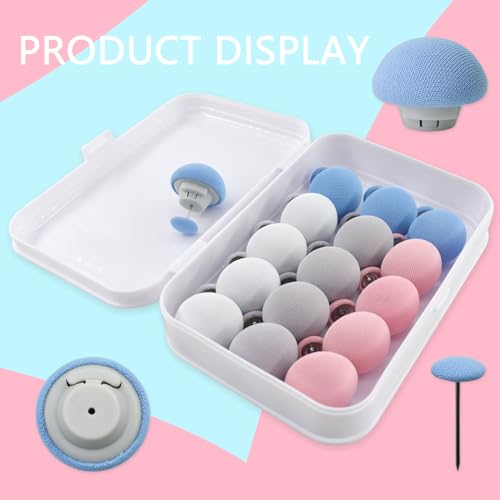 16Pcs Duvet Clips Bedding Holders - Mushroom Fasteners in 4 Colors