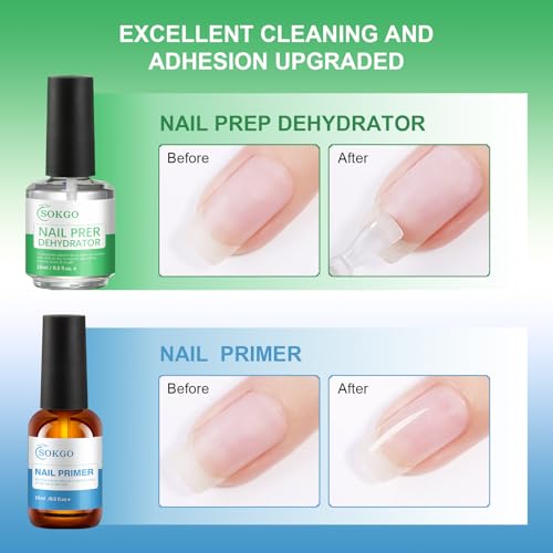 Sokgo Nail Dehydrator and Primer Set for Acrylic and UV Gel Polish