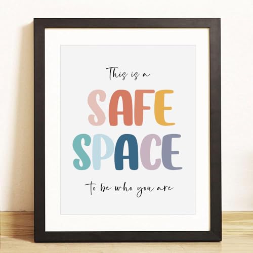 Safe Space Print – Boho Wall Art for Counselors & Classrooms 8x10