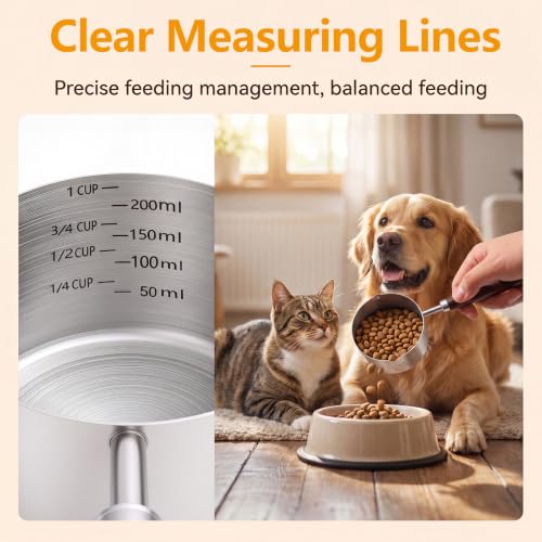 Ondware Stainless Steel Pet Food Scoop with Wooden Handle - 1 Cup