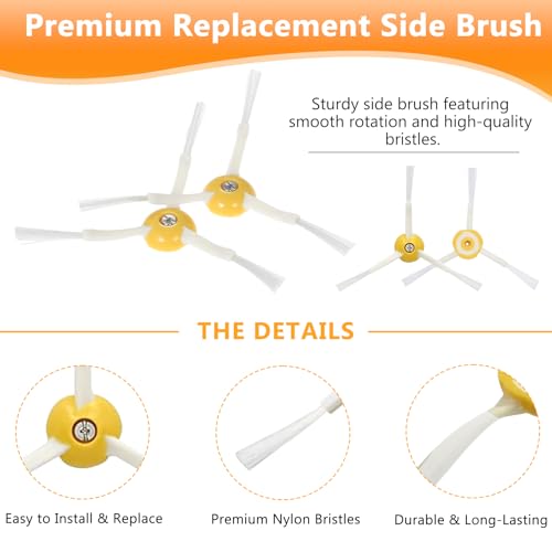 iRobot Roomba Side Brush Replacements - 6 Pack for 500 600 700 800 900 Series