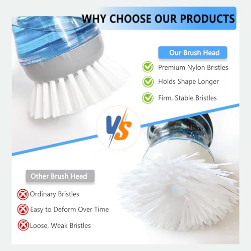 Gray 4 Pack Dish Brush Refill Heads for OXO Soap Dispensing Dish Scrubber