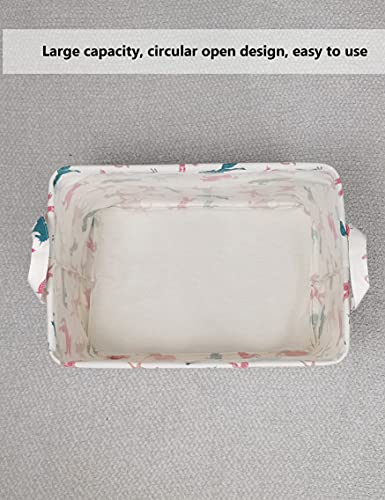 Collapsible Laundry Basket with Side Handles - Unicorn Design, 14.9x10.2x9.1in