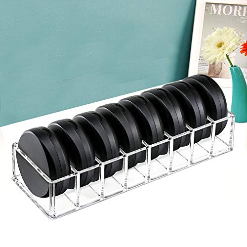 Weiai Clear Acrylic Makeup Organizer 11.2x3.5x2 Inch - 8 Compartment Holder
