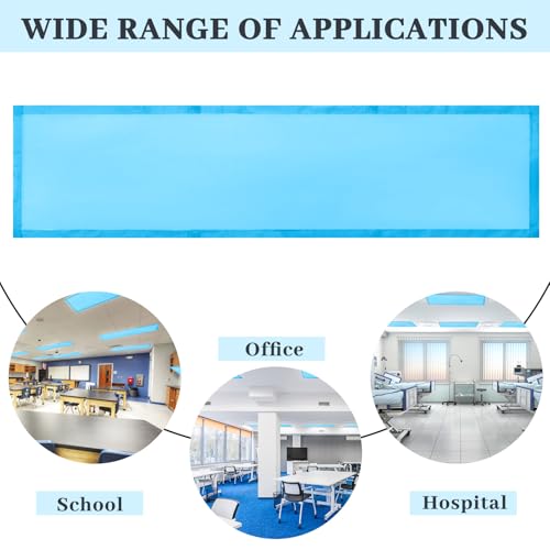 Magnetic Fluorescent Light Cover 1x4 ft - Blue Filter for Glare Relief