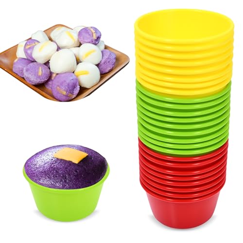 24 Pcs Silicone Puto Mold Cups - BPA-Free & Non-Stick for Kutsinta