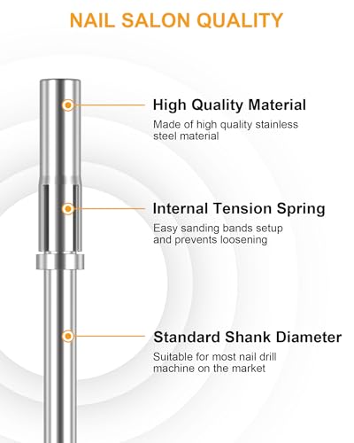 Rolybag Mandrel Nail Drill Bit for Sanding Bands 3/32 Inch 3 Pcs