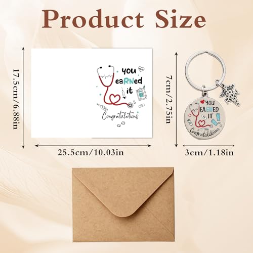 Nurse Graduation Gift Set - Keychain & Card for New Nurses 2026