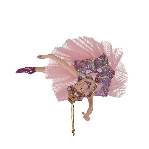 Sugar Plum Ballerina Christmas Ornament - Pink Tutu Decorative Holiday Decor