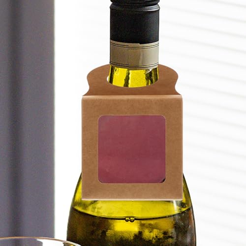 12-Pack Wine Bottle Gift Boxes with Window and Hanging Hook