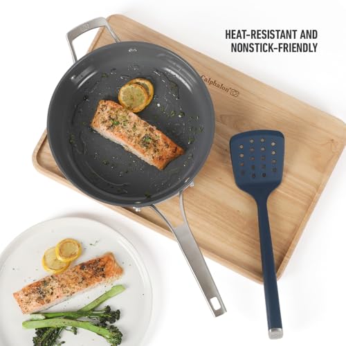 Calphalon Silicone Slotted Turner, Heat-Resistant Nonstick Spatula