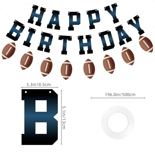 Football Birthday Banner Decorations for Kids' Parties