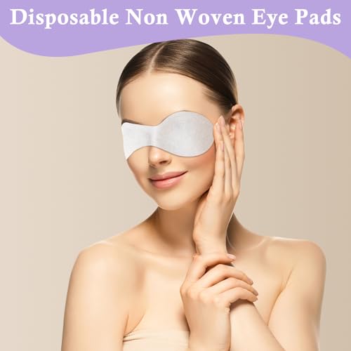 Quilax Disposable Cotton Eye Masks for Facials and Travel 100 Pack