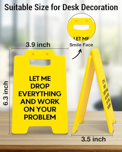 Funny Office Desk Sign - LET Edition - Gag Gift for Coworkers & Bosses