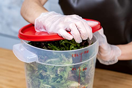 8 Quart Stackable Food Storage Containers Pack of 12 - Clear Polypropylene