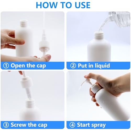 DTDNZKN 2 Pack 10 Oz Pump Bottles Dispenser for Soap and Lotion