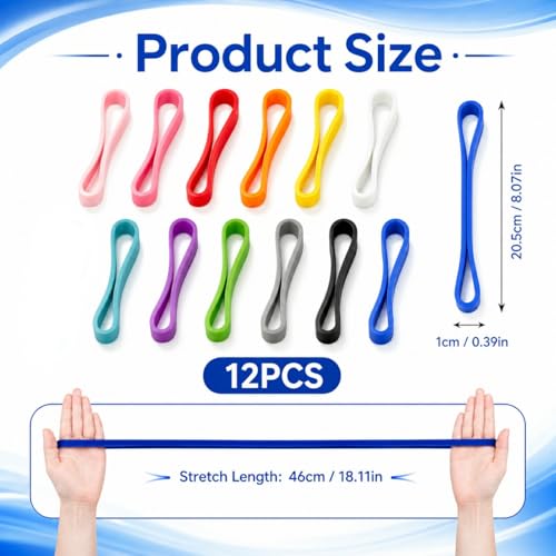 12 Pcs Silicone Towel Bands for Beach & Pool Chairs - Windproof