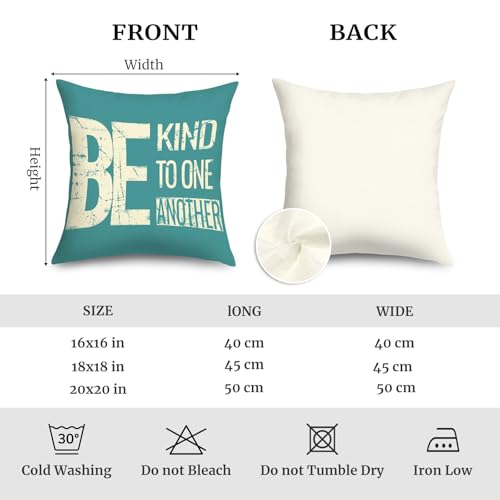 Minimalist Quotes Throw Pillow Covers - Set of 4, 18x18 Inches