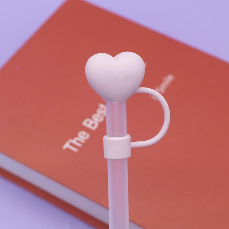 Pink Heart Straw Covers for Stanley 30oz & 40oz Cups - Silicone Toppers
