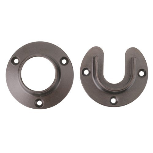 Knape & Vogt Closet Pro Heavy Duty Closet Pole Sockets, Bronze, 1-5/16 inch