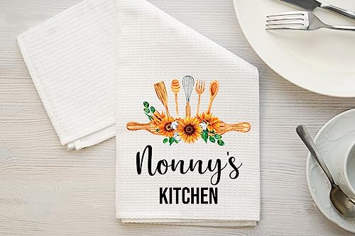 Sunflower Kitchen Towel - Absorbent 16x24 Waffle Weave Tea Towel