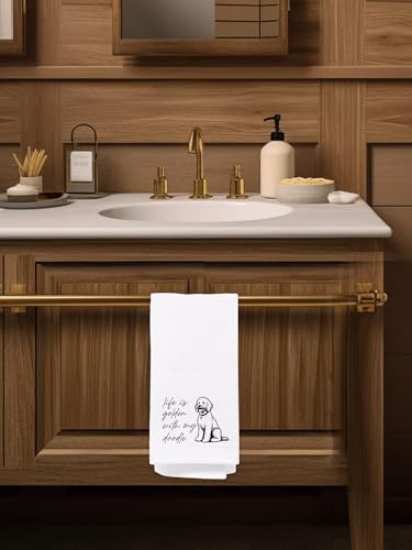 Goldendoodle Hand Towel - 16x24 Waffle Weave Dog Lover Gift (Dogthemed02)