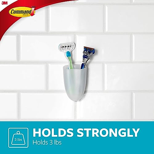Command Transparent Bath Razor Holder with Water-Resistant Strip