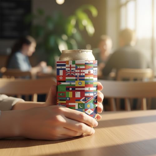 2026 Soccer World Cup Can Cooler with International Flags