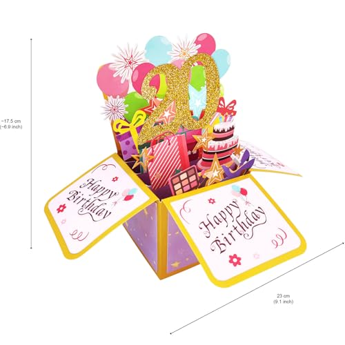 3D Pop-Up Birthday Card with Envelope - Handmade Greeting Card