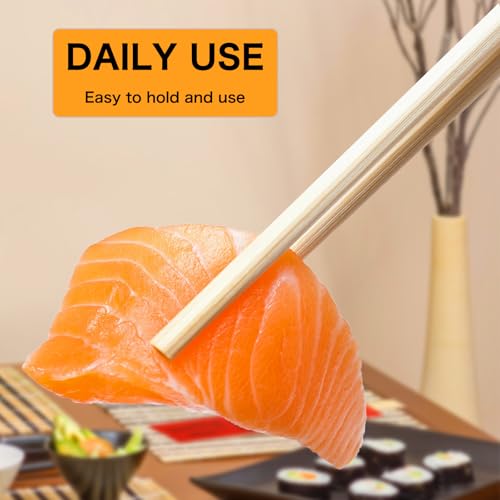 50 Pack of 9-Inch Disposable Bamboo Chopsticks with Purple Sleeves