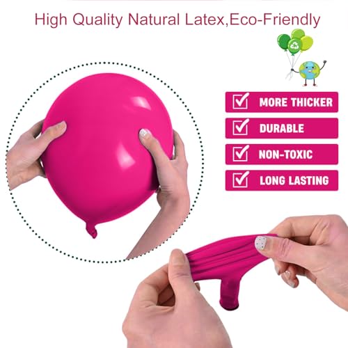 66pcs Pink Balloons Set - 12 Inch Latex Confetti for Parties