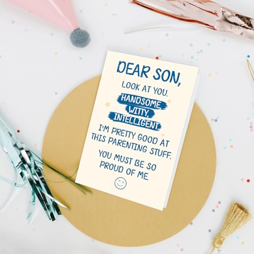Funny Birthday Card for Son - Humorous Greeting Card from Parents