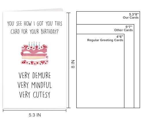Funny Birthday Card for Her - Humorous Greeting Card