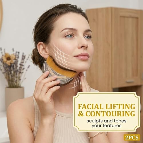 Lymphatic Contour Face Brush with Massage Comb for Drainage and Sculpting