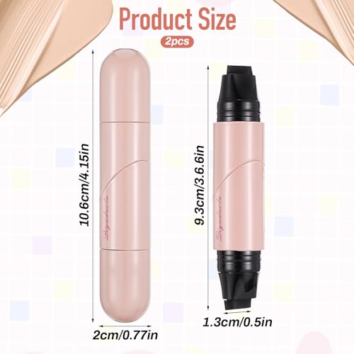 Dual-Ended Winged Eyeliner Stamp Pen 2 PCS Waterproof Black and Brown