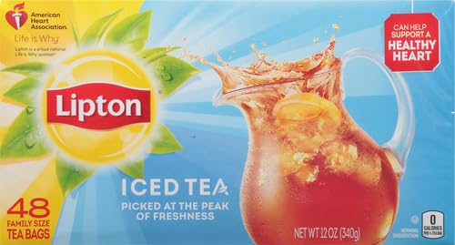 Lipton Black Tea Unsweetened - 48 Count Pack