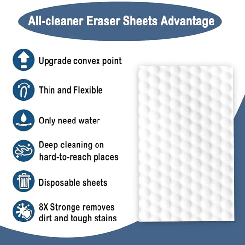 30 Pack High-Density Melamine Foam Cleaning Pads - No Detergent Needed