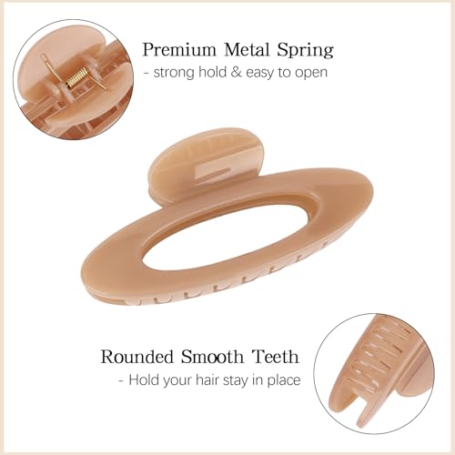 Ondder Large Claw Clips for Thick Hair 4.8 Inch Non-Slip Matte Acrylic Hair Clips